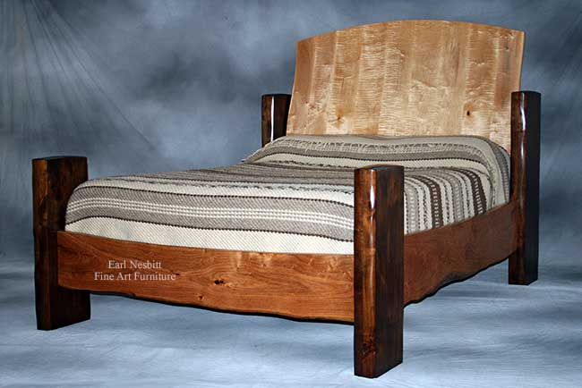 live edge wood bed